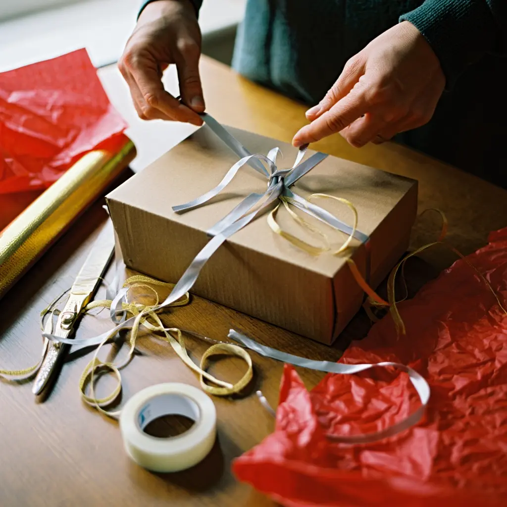 Ajándékcsomagolás folyamata
